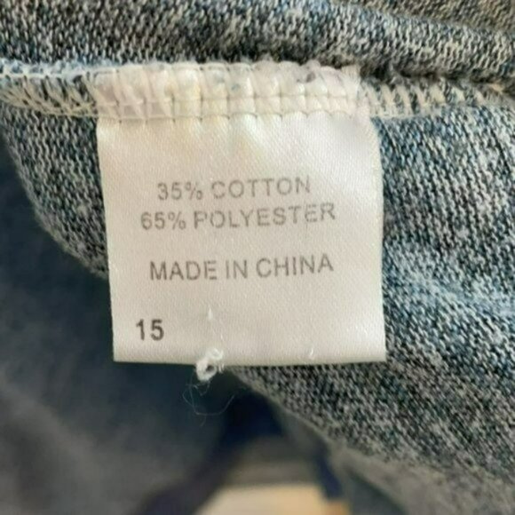 Gadewake Knit Top with Pockets, Very Soft, High - Low Hem, Heathered Blue, XXL - Picture 7 of 10